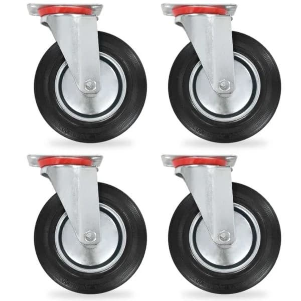 12 Pcs Rodas Giratórias 200 mm - 278032