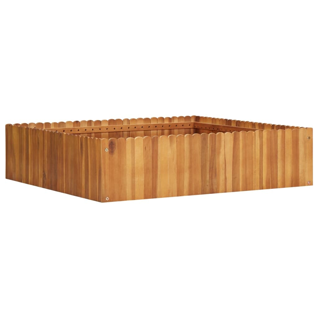 vidaXL Vaso/floreira de jardim 100x100x25 cm madeira de acácia maciça