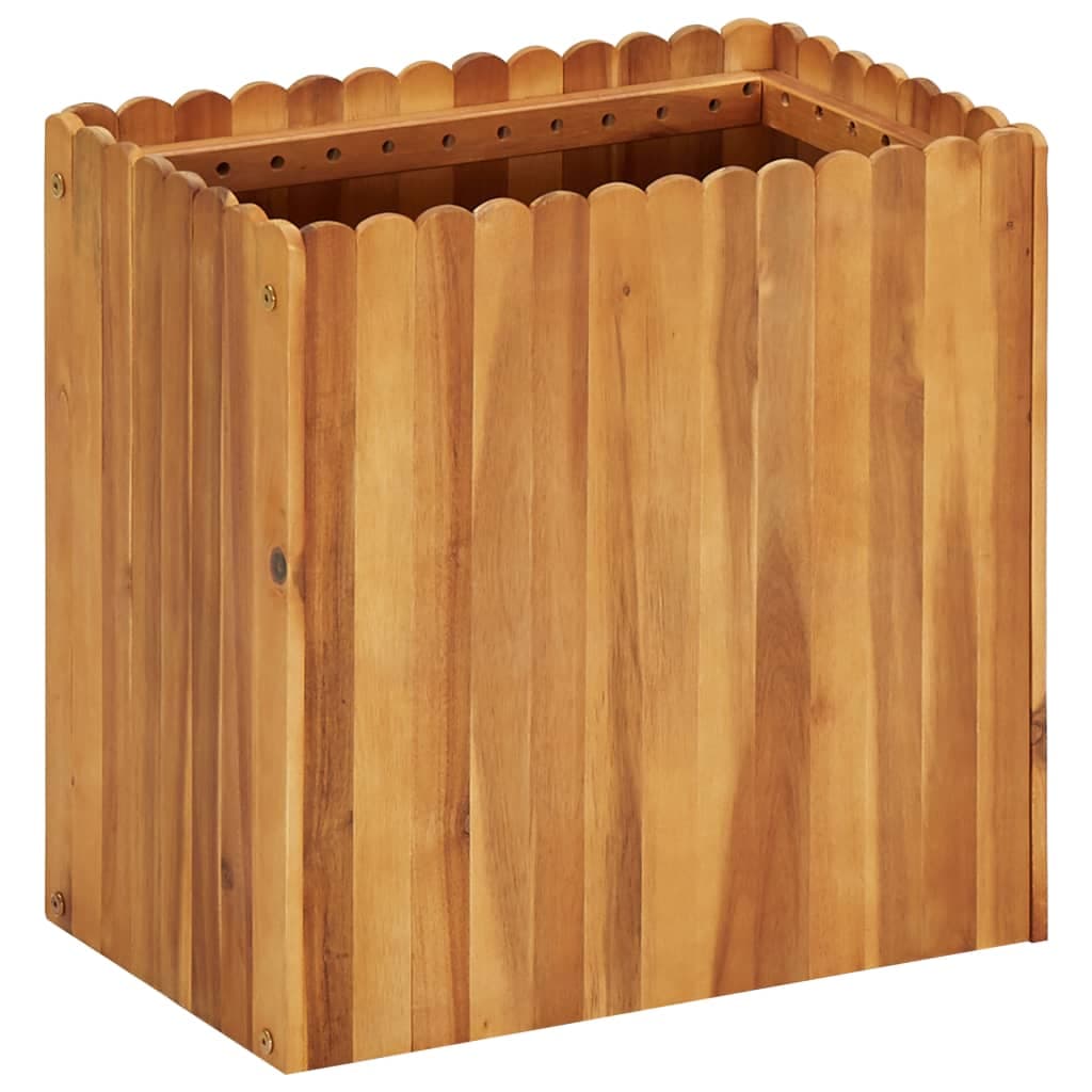vidaXL Vaso/floreira de jardim 50x30x50 cm madeira de acácia maciça