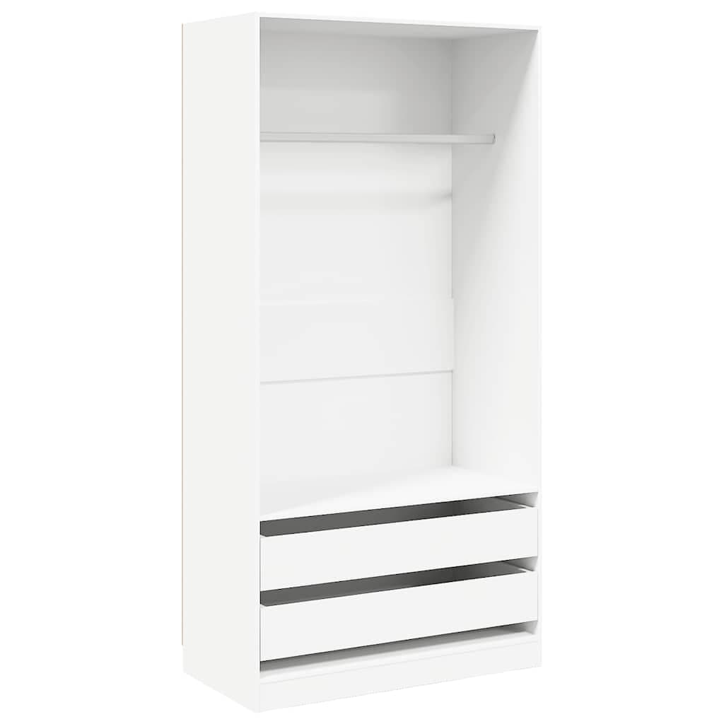 vidaXL Roupeiro 100x50x200 cm derivados de madeira branco