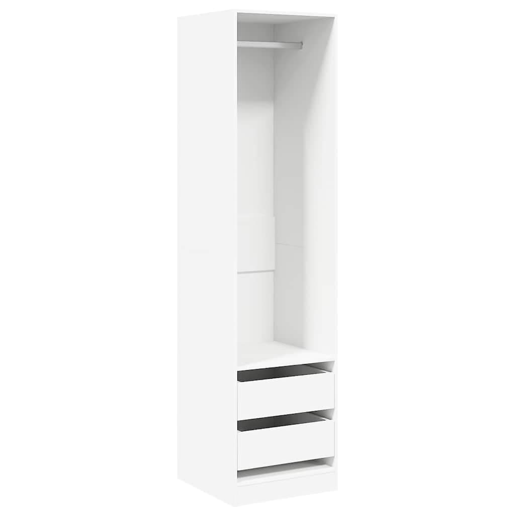 vidaXL Roupeiro com gavetas 50x50x200 cm derivados de madeira branco