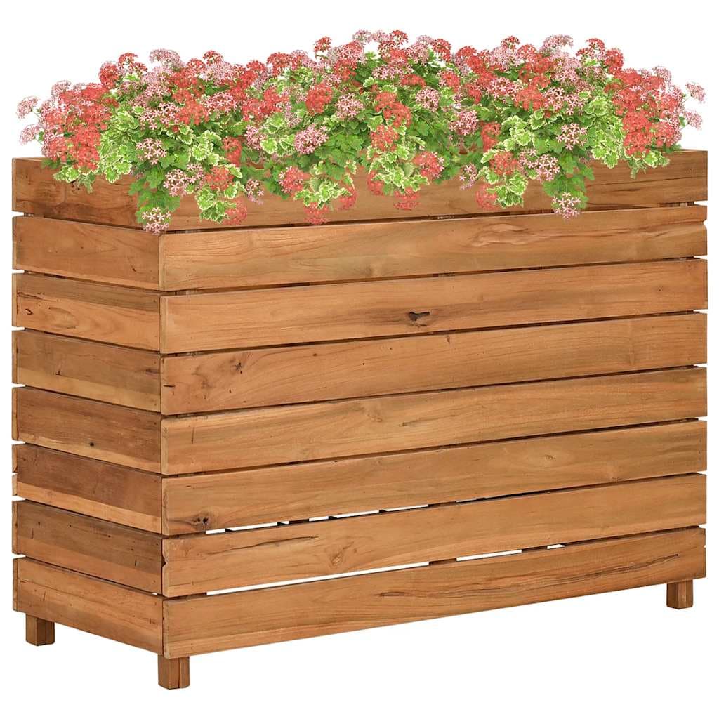 Floreira 100x40x72 cm Teca Reciclada e Aço - 47428