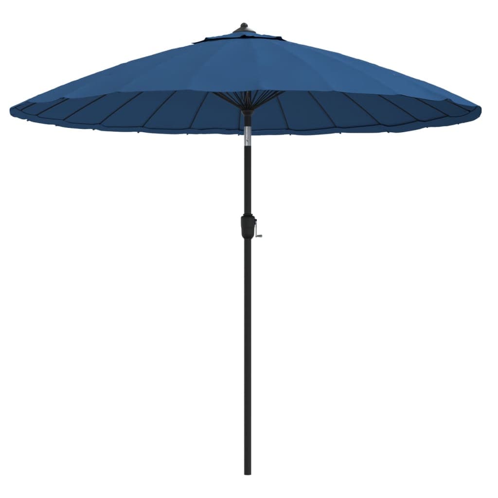 vidaXL Guarda-sol de exterior c/ mastro alumínio 270 cm azul-ciano
