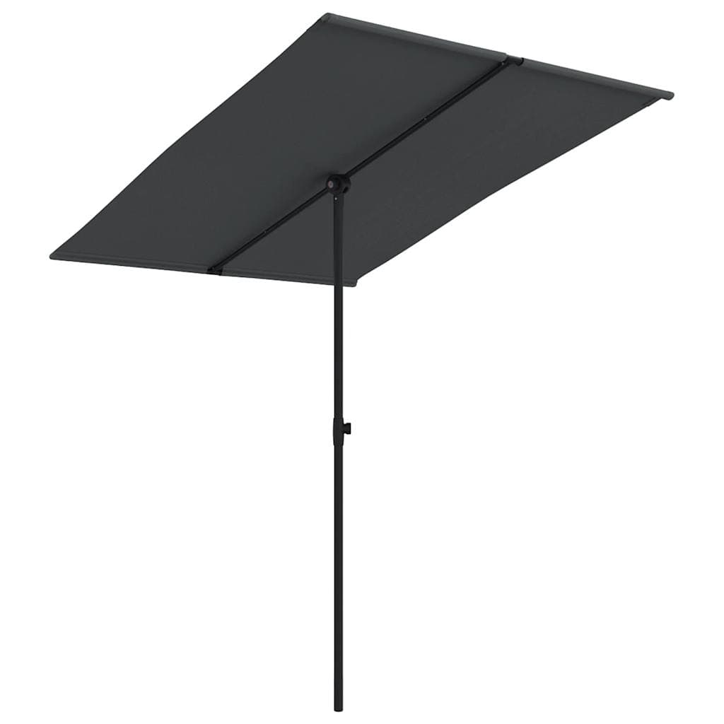 vidaXL Guarda-sol Exterior Mastro Alumínio 2x1,5 M Preto