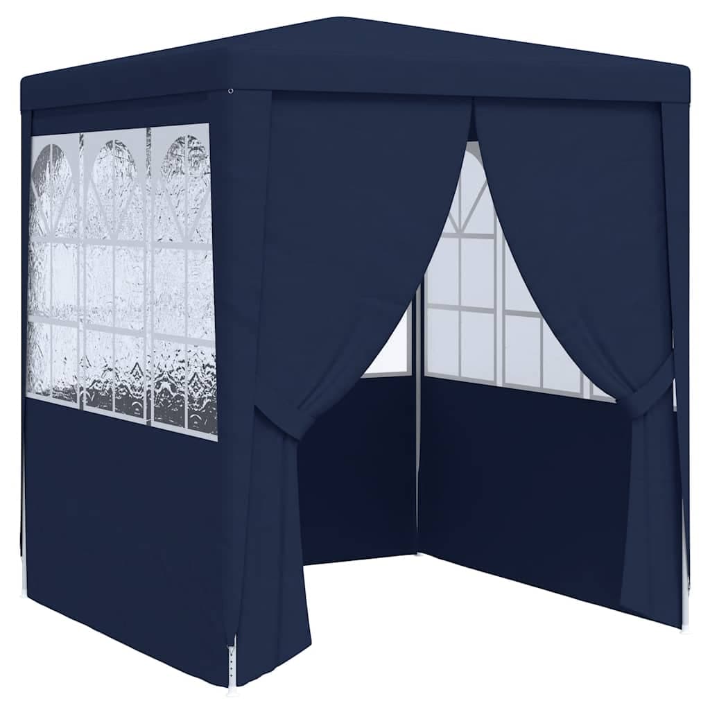 vidaXL Tenda Festas com Paredes Laterais 2,5x2,5m 90g/m² Azul - 3403808205
