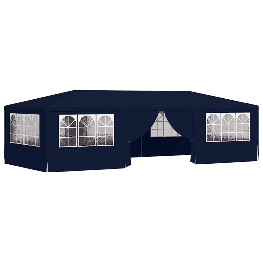 vidaXL Tenda festas profissional c/ paredes laterais 4x9m 90g/m² azul