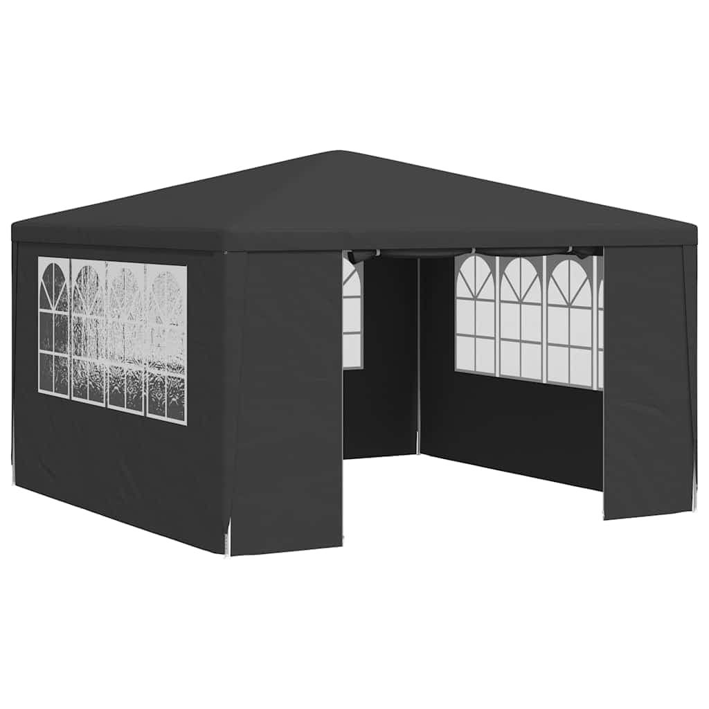 vidaXL Tenda festas com paredes laterais 4x4m 90g/m² antracite