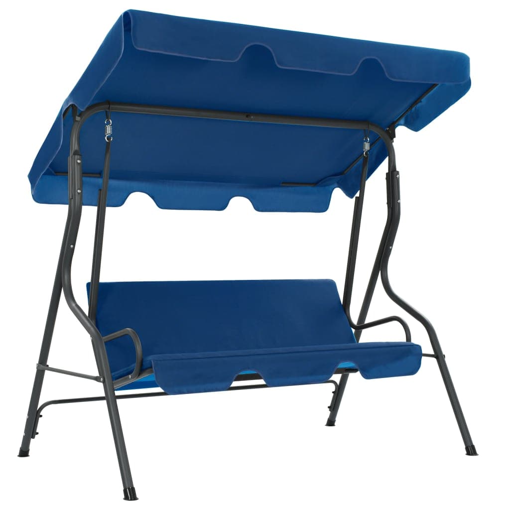 vidaXL Baloiço de jardim 170x110x153cm tecido azul-escuro