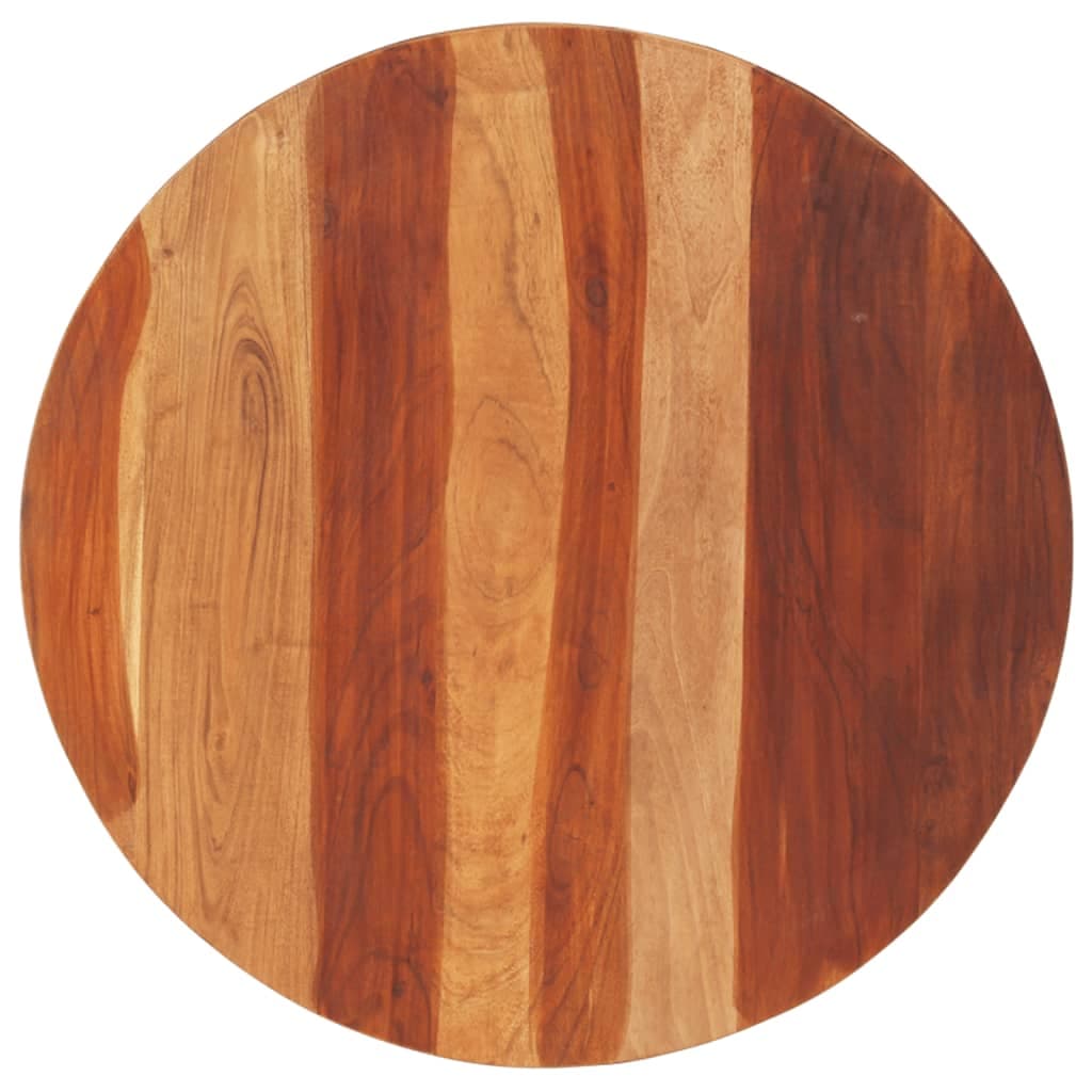 vidaXL Tampo de mesa redondo madeira de acácia maciça 25-27 mm 70 cm