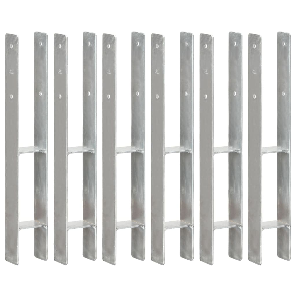 Âncoras de Vedação 6 Peças 8x6x60 cm Aço Galvanizado Prateado - 145297