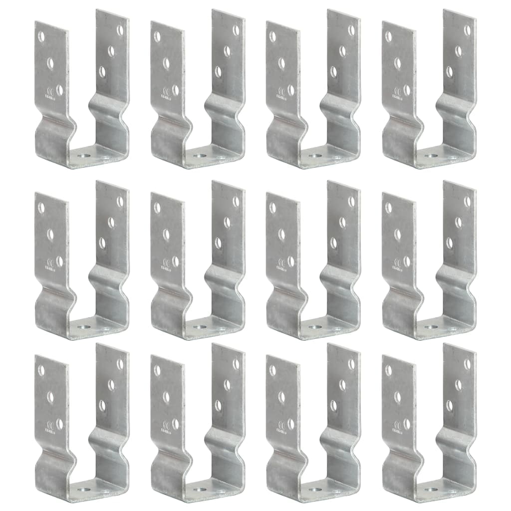 Âncoras de Vedação 12 Peças 7x6x15 cm Aço Galvanizado Prateado - 145328