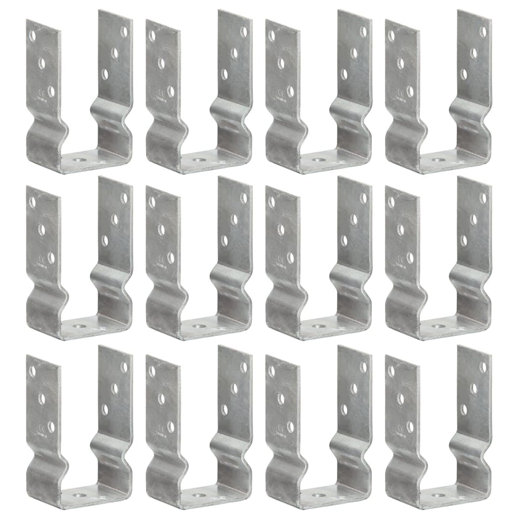 Âncoras de Vedação 12 Peças 8x6x15 cm Aço Galvanizado Prateado - 145331