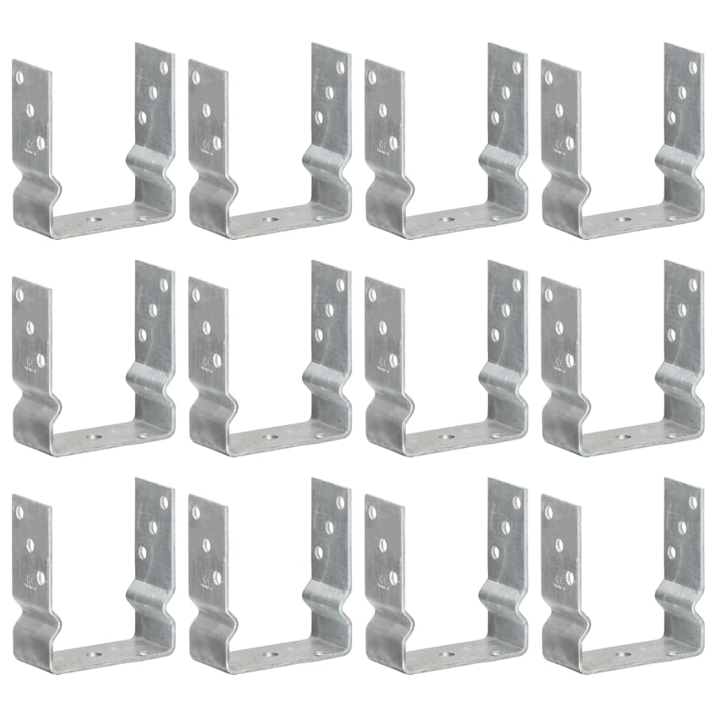 Âncoras de Vedação 12 Peças 12x6x15 cm Aço Galvanizado Prateado - 145340