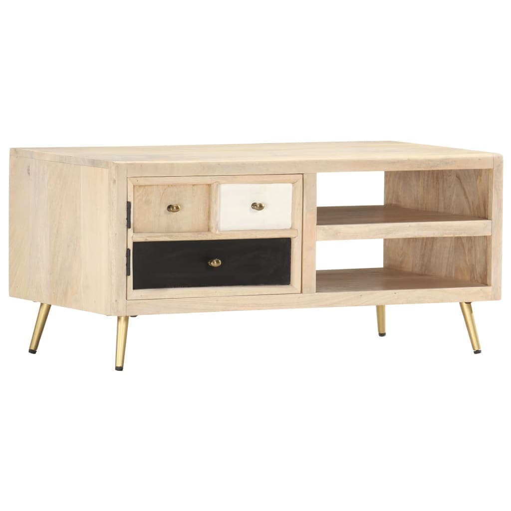 vidaXL Mesa de centro 90x45x40 cm madeira de mangueira maciça