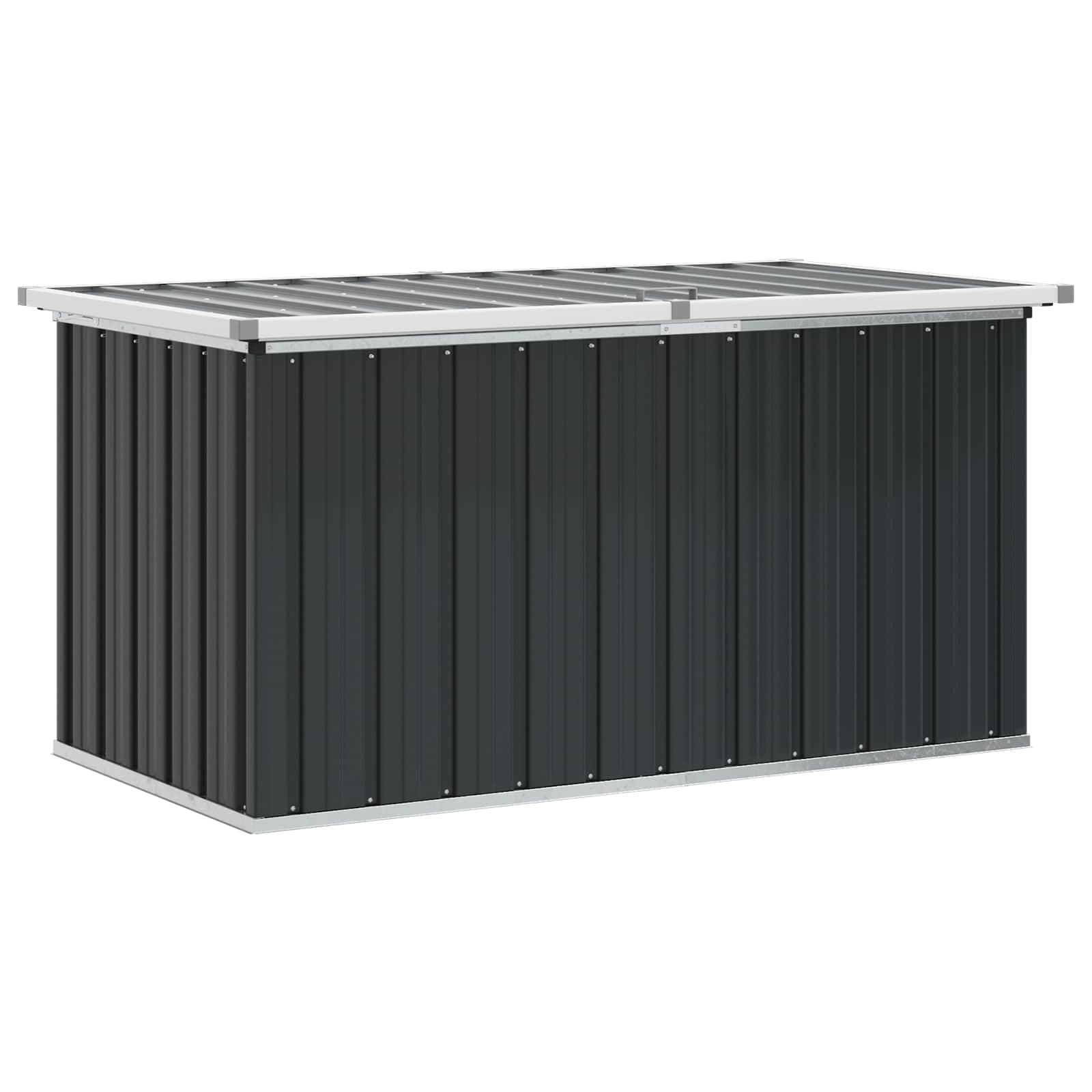 vidaXL Caixa de arrumação para jardim 129x67x65 cm antracite
