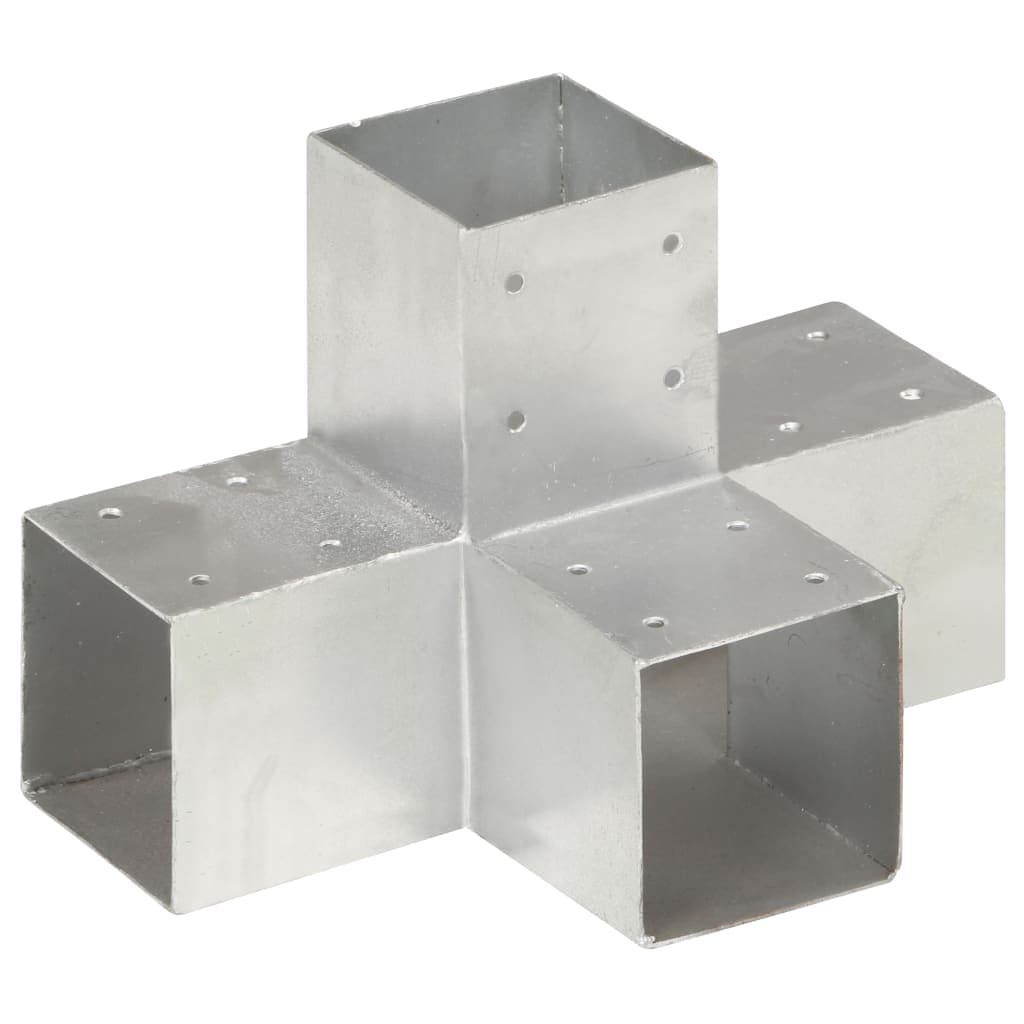 Base para Poste em Forma de x 91x91 mm Metal Galvanizado - 145475
