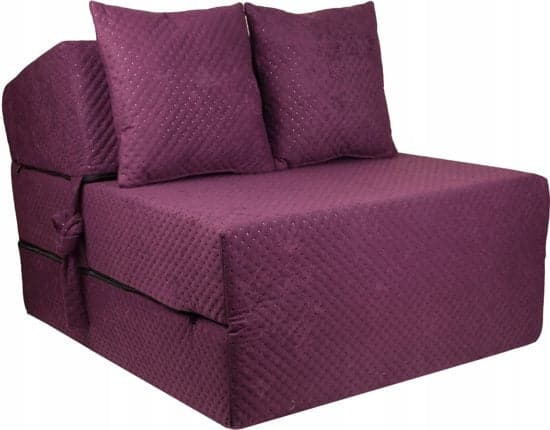 Colchão dobrável luxo 200x70x15 cm violeta