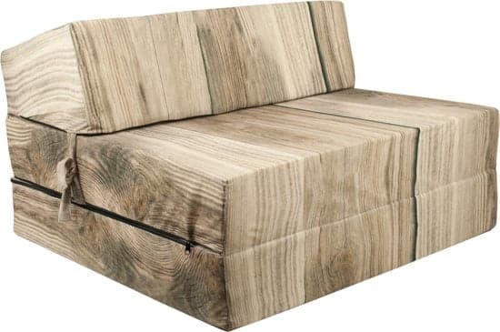 Colchão dobrável 200x90x15 cm padrão madeira