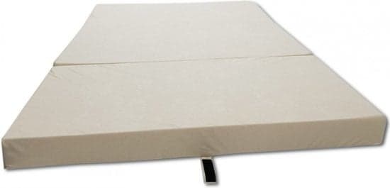 Colchão de campismo dobrável 80 x 200 x 10 cm creme