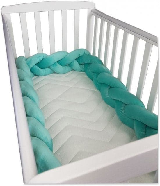 Protetor de cama trançado 280 cm verde