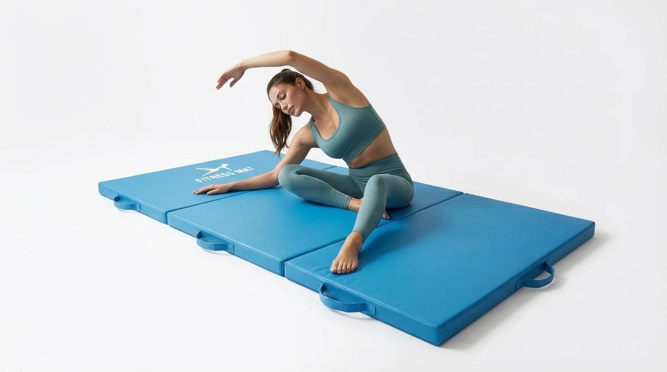 Tapete fitness dobrável 120x200x5 cm impermeável