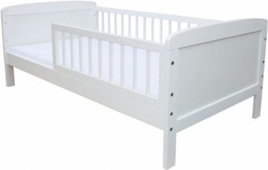 Cama infantil 140x70 cm branca com estrado
