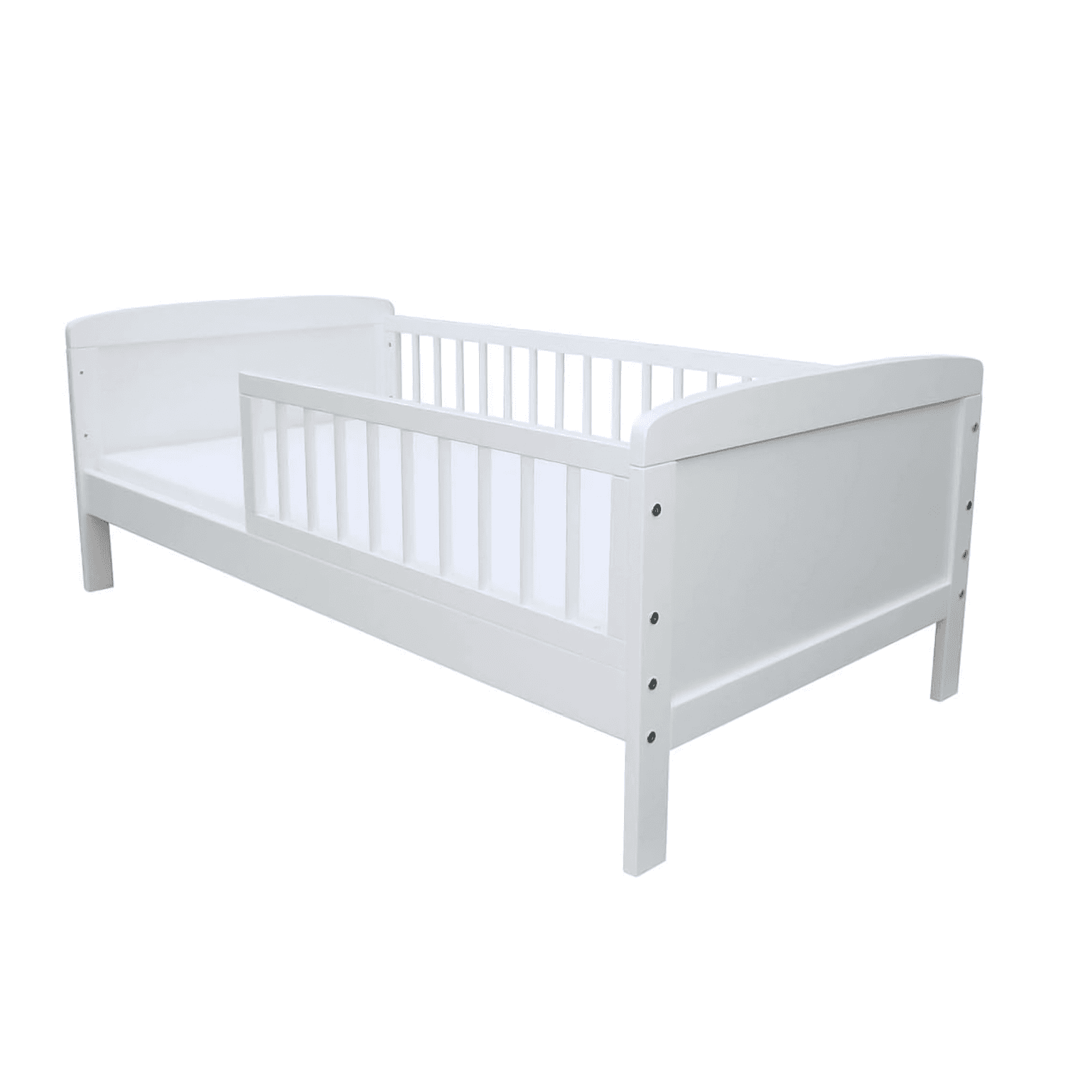 Cama infantil 160x70 cm branca com estrado