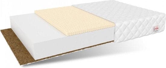 Colchão infantil 70x160 cm espuma fria 11 cm coco e látex