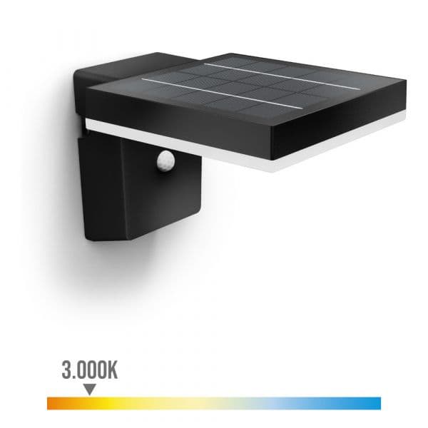 Philips Aplique Solar Zonal Quadrado Preto
