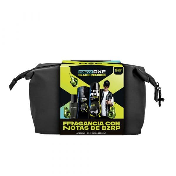 Axe Estojo Black Bizarrap Desodorizante 150ml + Gel de Banho 250ml + Loção Pós-Barba 100ml + Nécessaire