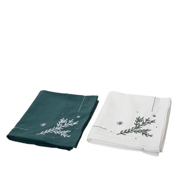 Default Caminho de Mesa 40x140cm Branco e Verde ou Preto