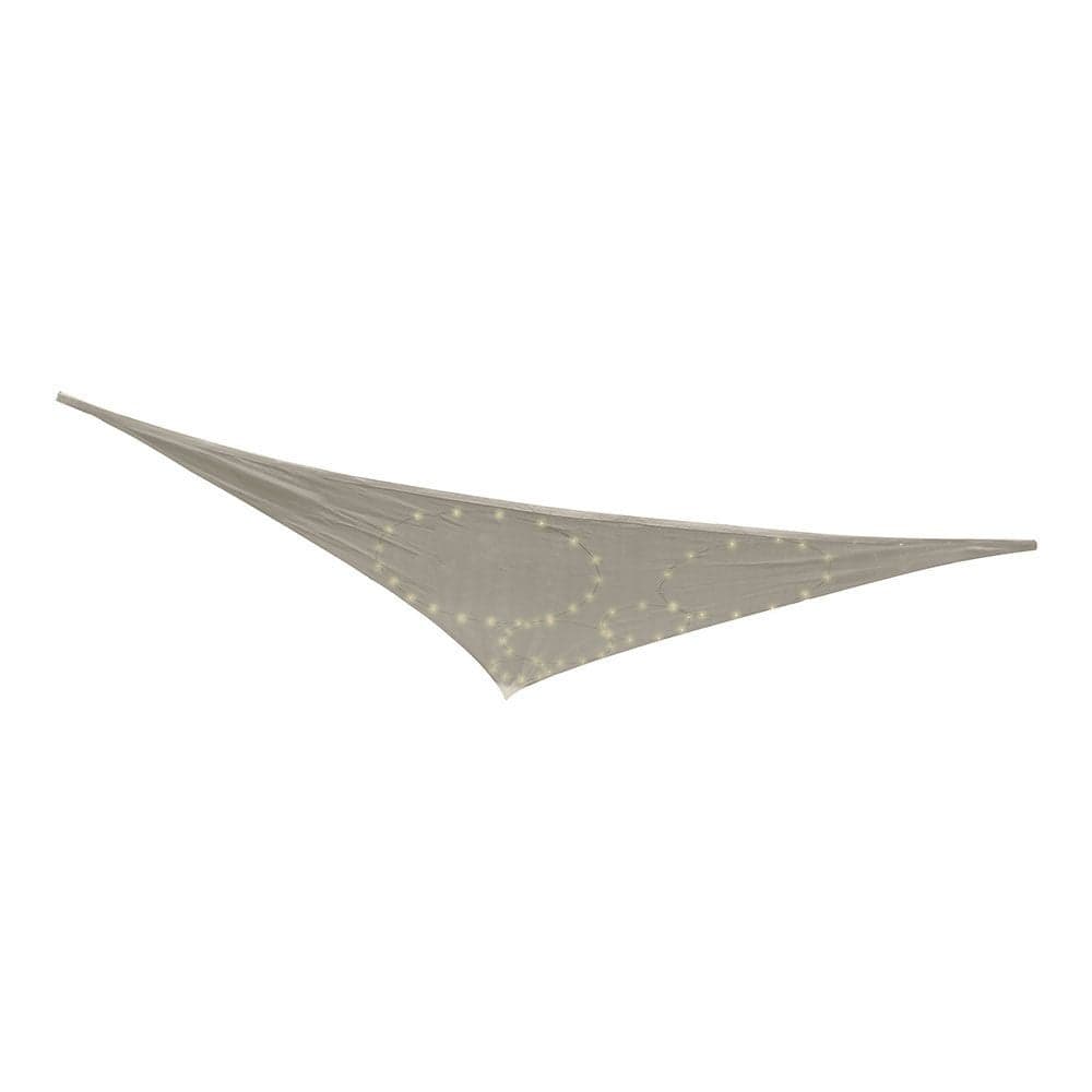 BigBuy Outdoor Toldo de Ocultação LED Solar Triangular 300x300x300cm Cinzento