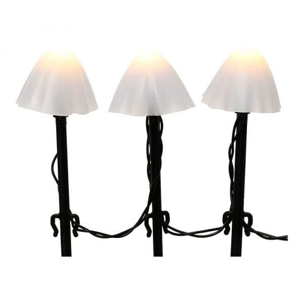 EDM Estaca LED Cogumelo 491762 20 Peças Preto