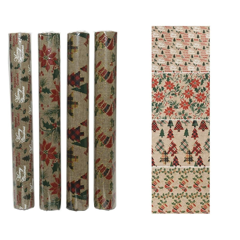 CAMINHO DE MESA COM MOTIVO NATALINO, 35CMX2M, 4 MODELOS. DECORIS