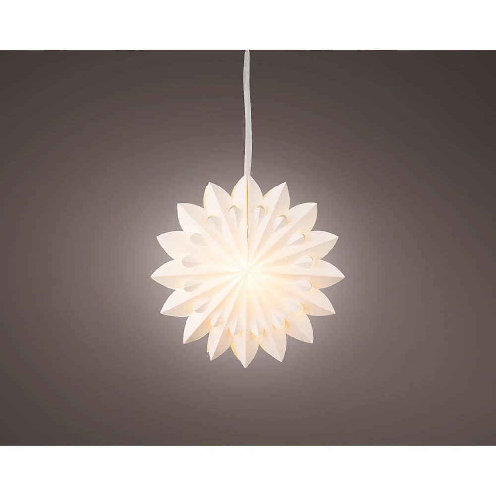 Lumineo Estrela de Papel LED 40cm Branco e Preto