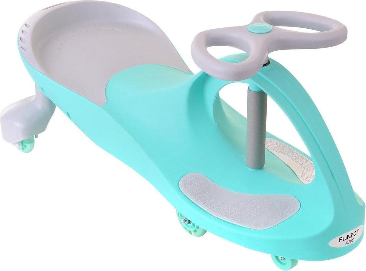 Carrinho infantil wiggle com rodas LED verde