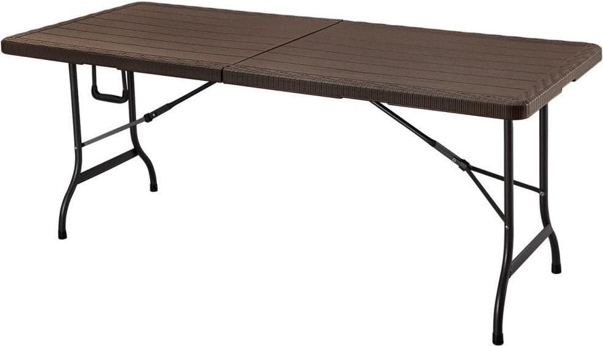 Mesa dobrável 180 cm castanho