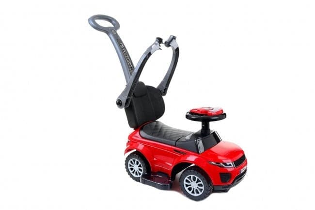 Carro de empurrar infantil com pega e proteção vermelho