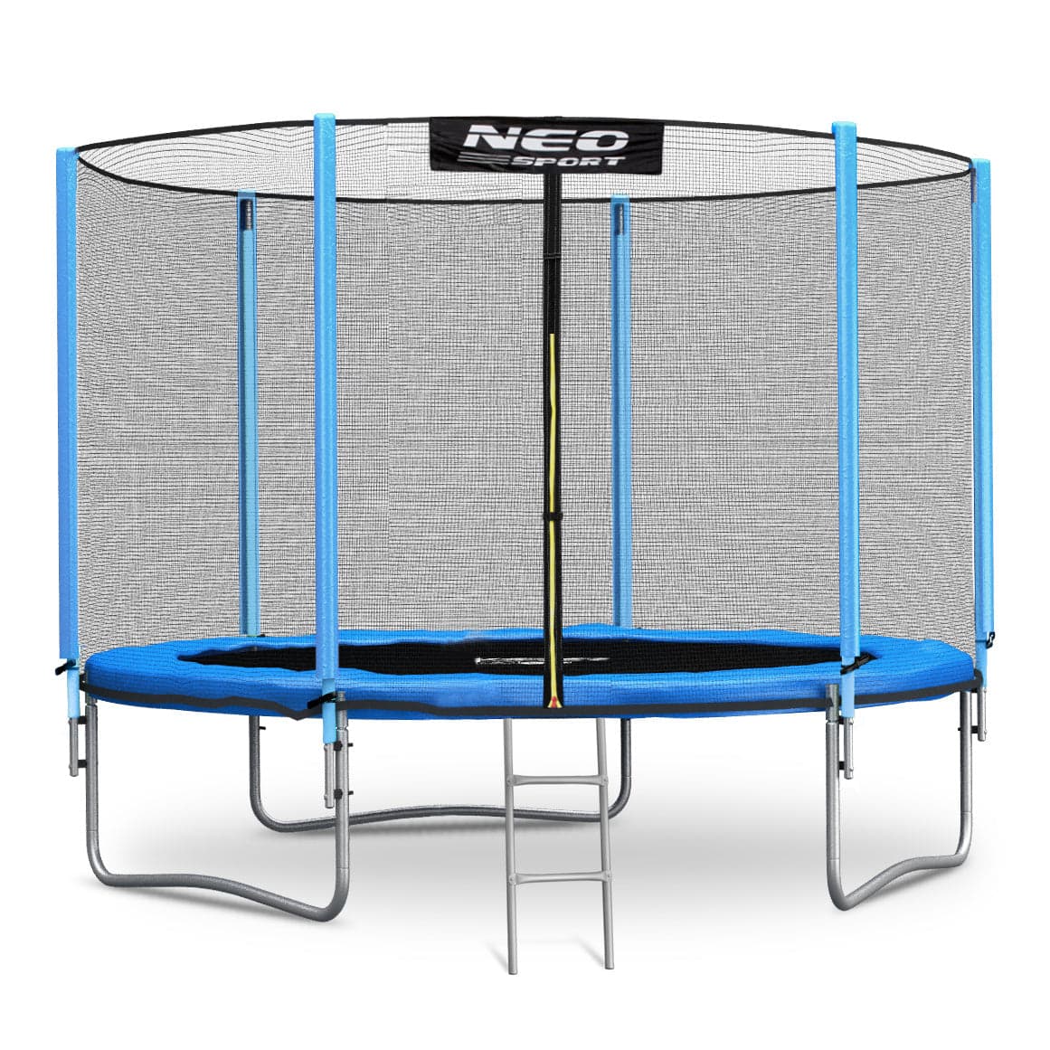 Trampolim com rede exterior e escada 244 cm azul até 80 kg