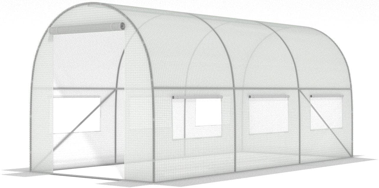 Estufa de jardim 4,5 x 2 x 2 m com 6 janelas 9 m²
