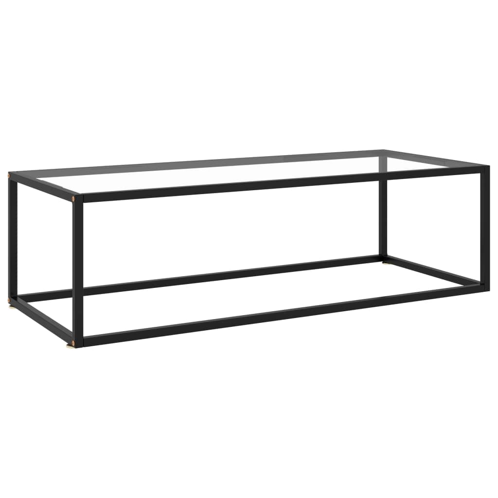vidaXL Mesa de centro 120x60x35 cm vidro temperado preto