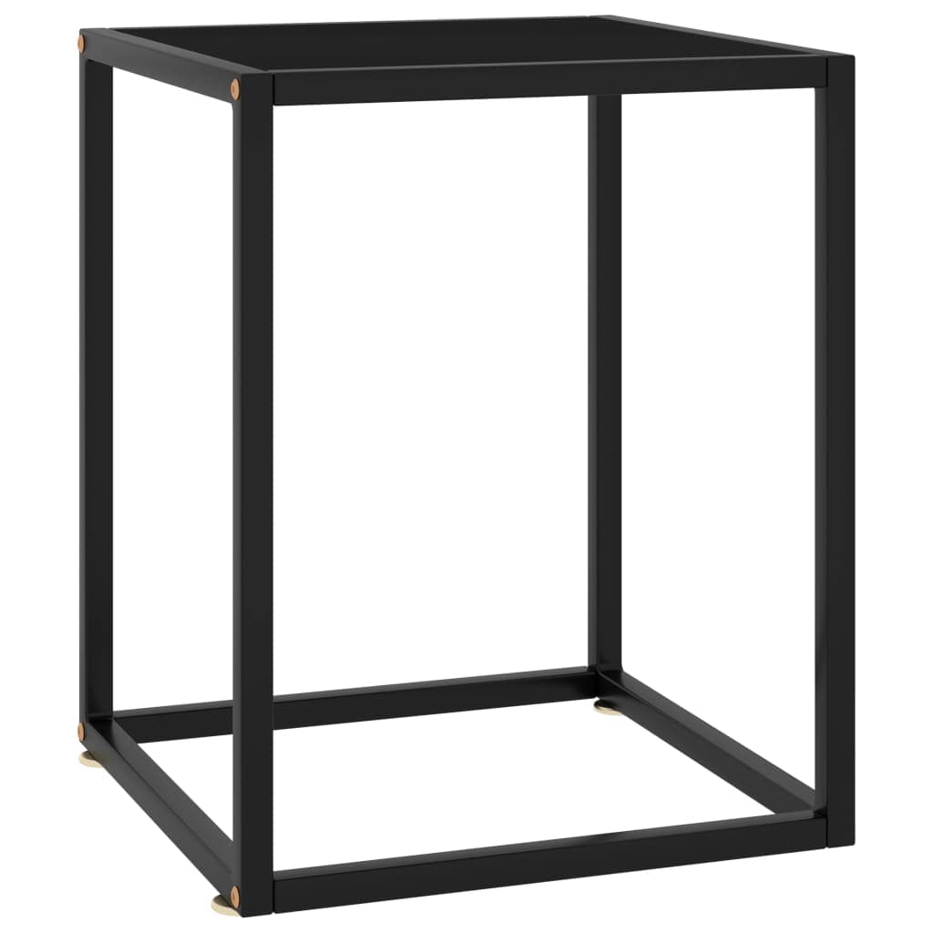 vidaXL Mesa de centro 40x40x50 cm preto com vidro preto