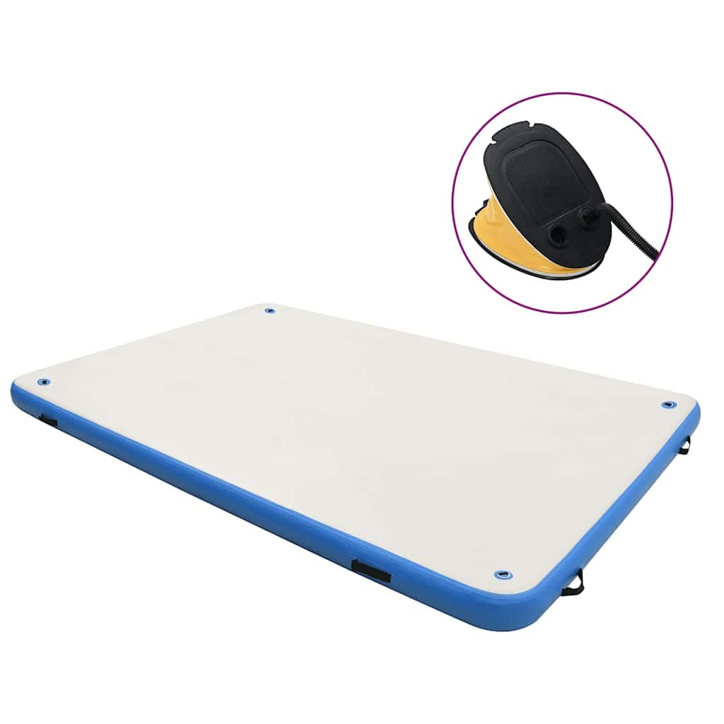 vidaXL Plataforma flutuante insuflável 200x150x15 cm azul e branco