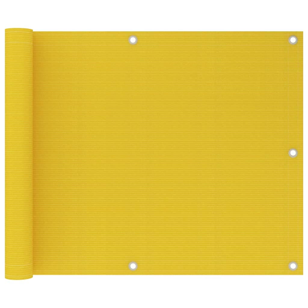vidaXL Tela de varanda 75x600 cm PEAD cor amarelo
