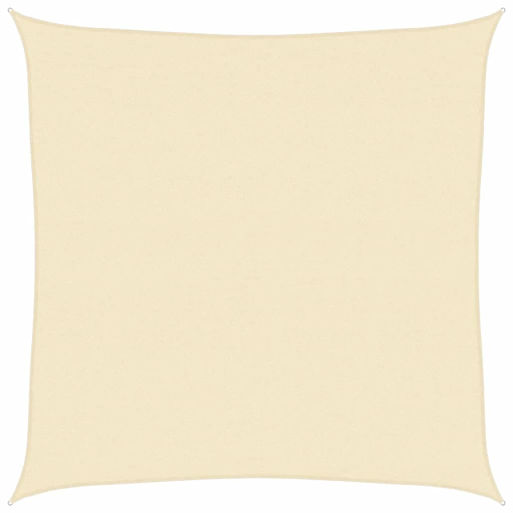 vidaXL Para-sol estilo vela 160 g/m² 7x7 m PEAD cor creme