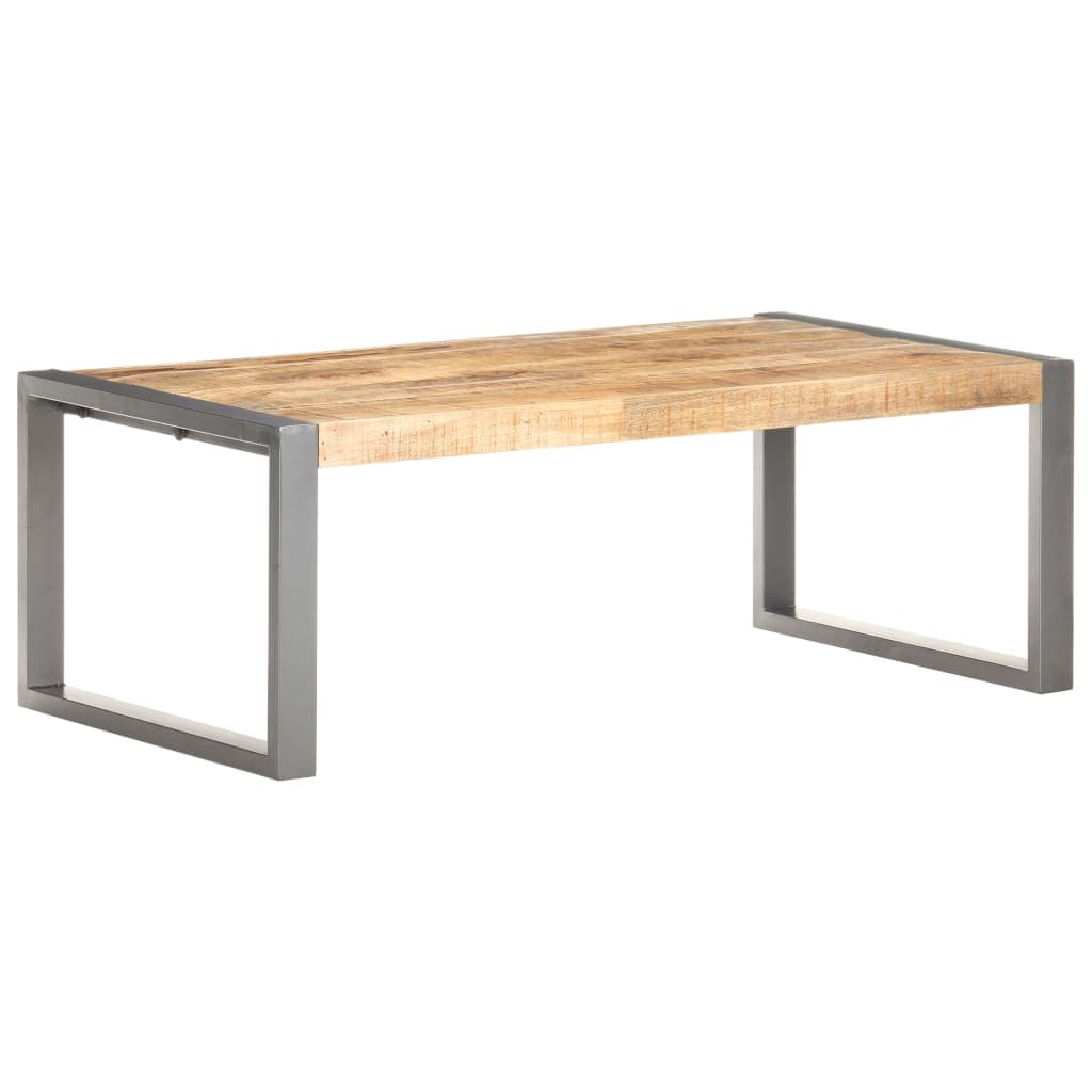 vidaXL Mesa de centro 110x60x40 cm madeira de mangueira áspera