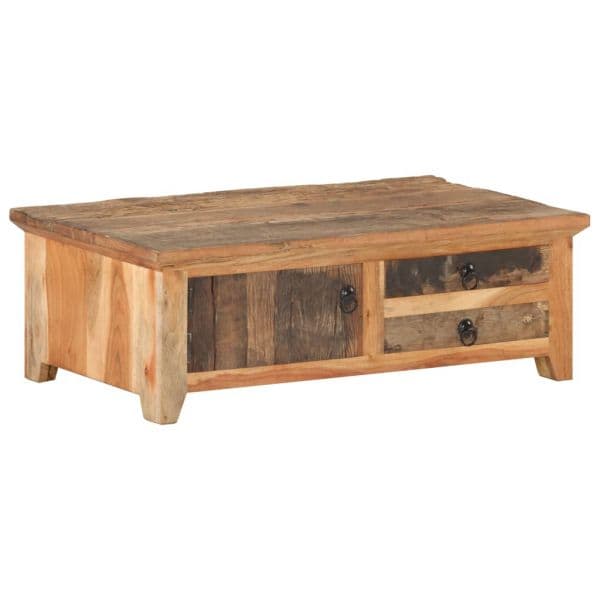 Mesa de Centro 90x50x31 cm Madeira Recuperada Maciça - 320384