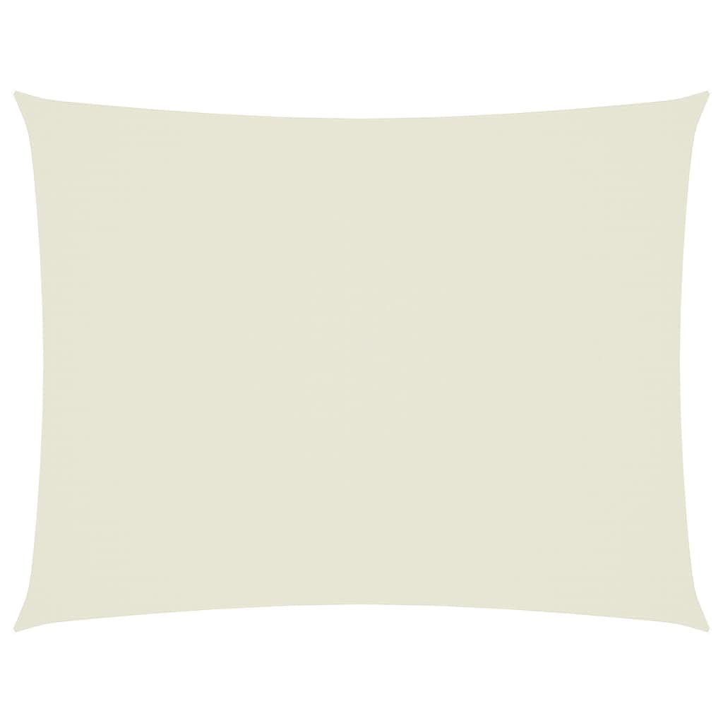 vidaXL Para-sol Estilo Vela Tecido Oxford Retangular 6x8 M Cor Creme - 1315051099