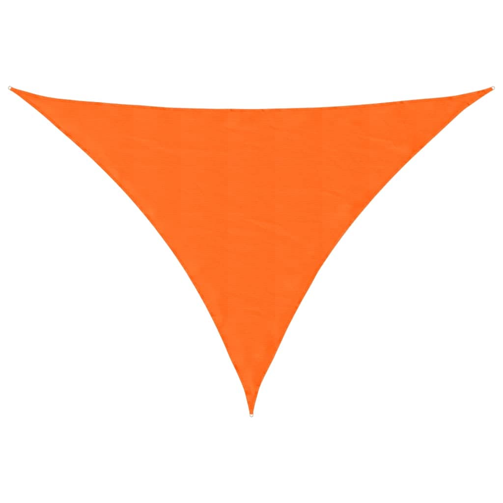vidaXL Para-sol estilo vela tecido oxford triangular 5x7x7 m laranja