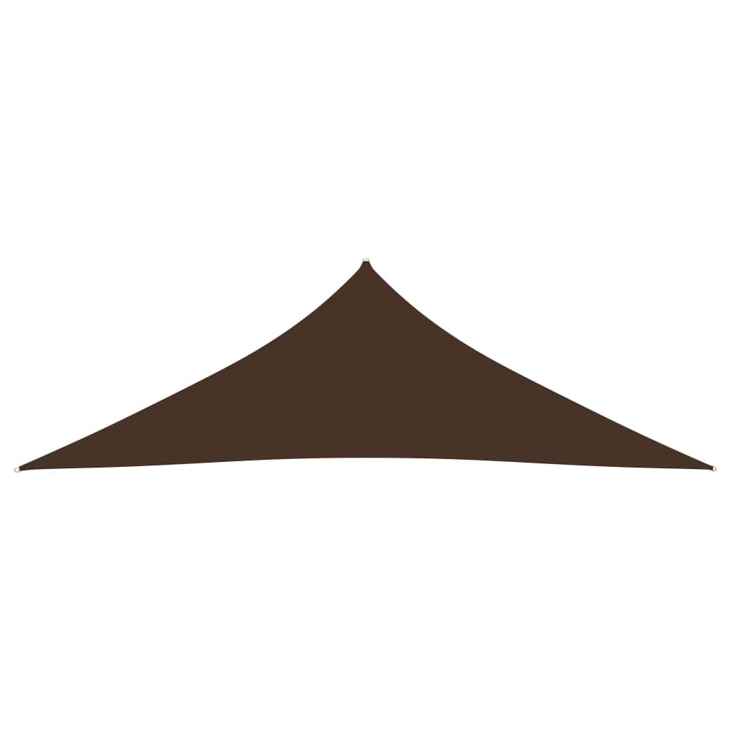 vidaXL Para-sol vela tecido oxford triangular 3x3x4,24 m castanho